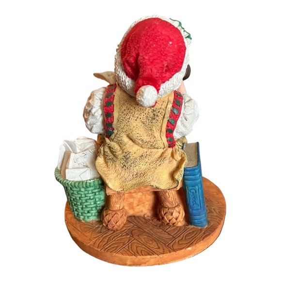 Vtg Santa With Letters and Scope Figurine Cheryl Ann Christmas Decor Vintage - Picture 3 of 7